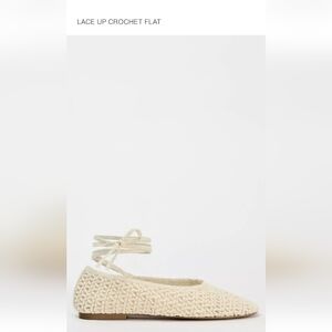 Zara Crochet Espadrille Lace-Up Flats